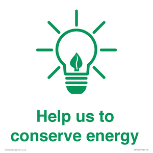 Help us to conserve energy 